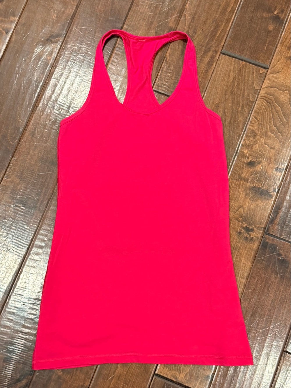 Lululemon Pima Racerback Tank Top - Hot Pink/ coral Sz 6